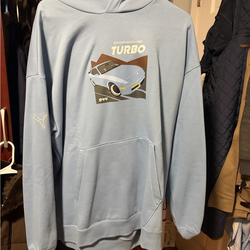 Puma Men's Light Blue Porsche Turbo Hoodie